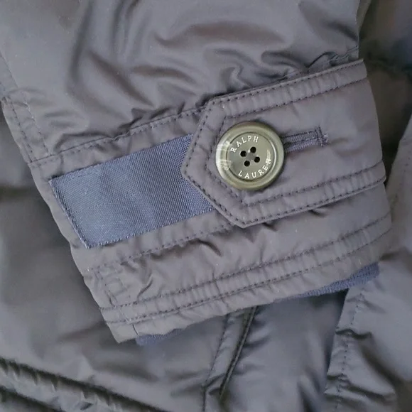 Polo by Ralph Lauren Blue Faux Fur Trim Parka. - Picture 6 of 9